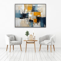 HKM-930899 Hand-Painted 3D Textured Acrylic Abstract Canvas Art for Living Room Decor - Unstretched and Frameless