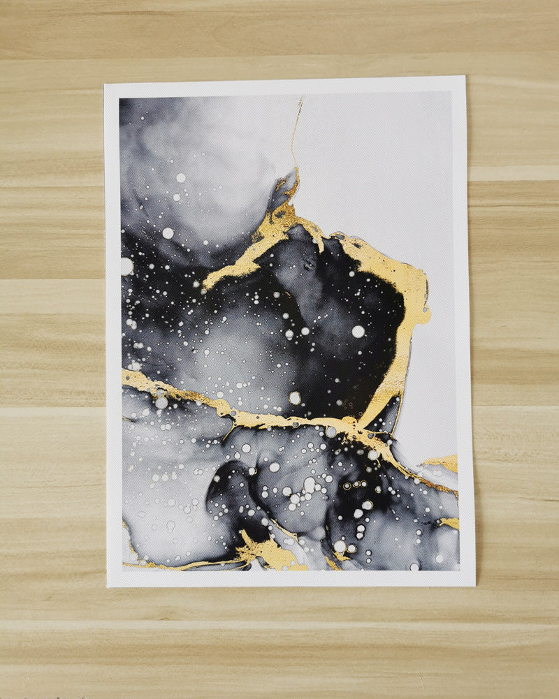 HKM-930963 Black Marble Canvas Wall Art - Modern Decorative Painting - Multiple Sizes Available