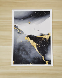 HKM-930963 Black Marble Canvas Wall Art - Modern Decorative Painting - Multiple Sizes Available