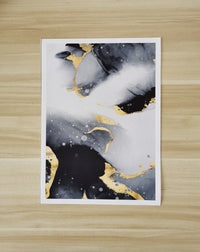HKM-930963 Black Marble Canvas Wall Art - Modern Decorative Painting - Multiple Sizes Available