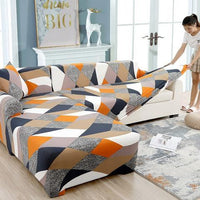 HKM-931027 Modern Stretch Kaleidoscope Sofa Cover - Elastic, Durable, and Stain-Resistant Fabric 보호하는 커버