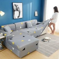 HKM-931027 Modern Stretch Kaleidoscope Sofa Cover - Elastic, Durable, and Stain-Resistant Fabric 보호하는 커버