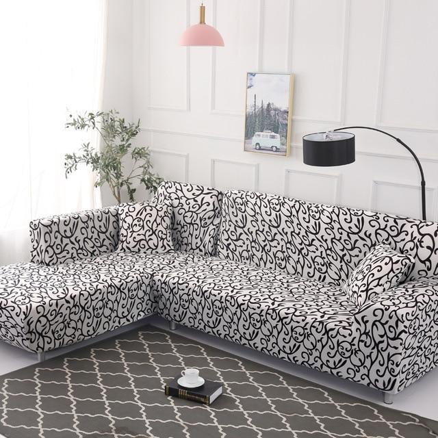 HKM-931027 Modern Stretch Kaleidoscope Sofa Cover - Elastic, Durable, and Stain-Resistant Fabric 보호하는 커버