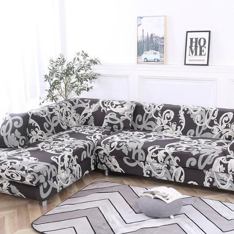 HKM-931027 Modern Stretch Kaleidoscope Sofa Cover - Elastic, Durable, and Stain-Resistant Fabric 보호하는 커버