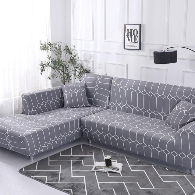HKM-931027 Modern Stretch Kaleidoscope Sofa Cover - Elastic, Durable, and Stain-Resistant Fabric 보호하는 커버