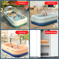 HKM-931219 Automatic Inflatable Rectangular Tanning Tub Pool - 210x150x58cm Water Spa