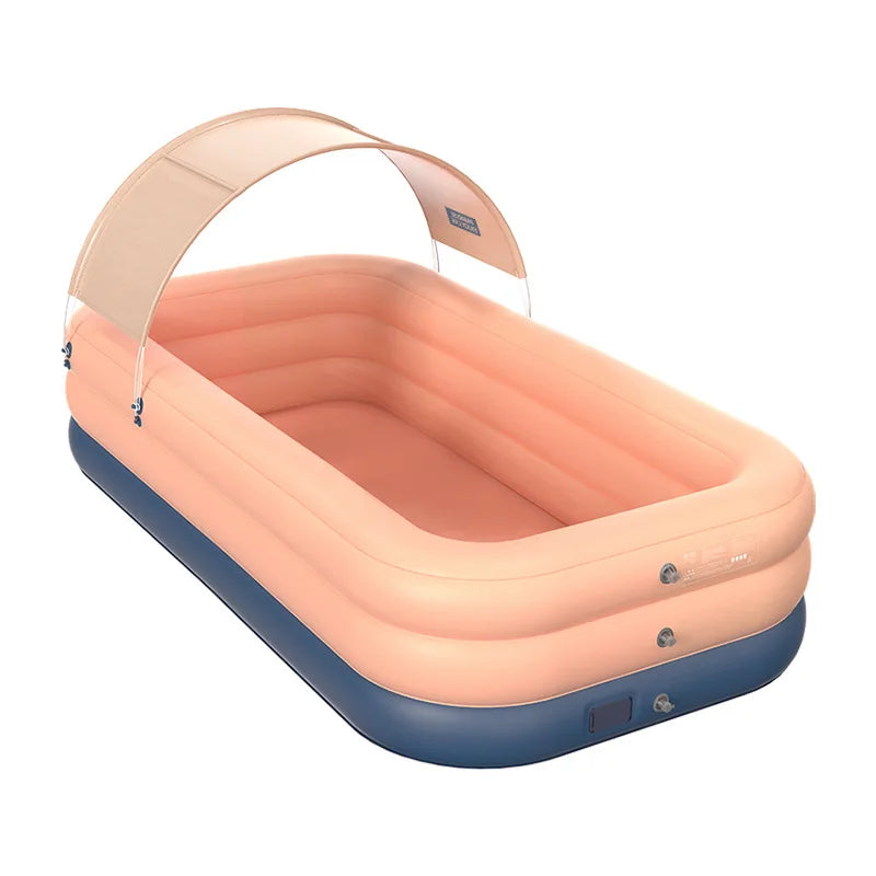 HKM-931219 Automatic Inflatable Rectangular Tanning Tub Pool - 210x150x58cm Water Spa