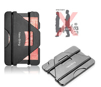 HKM-931219 Aviation Aluminum Short Wallet with Silicone Lining - Plain Design, Compact and Lightweight (6.4 cm x 9.8 cm)