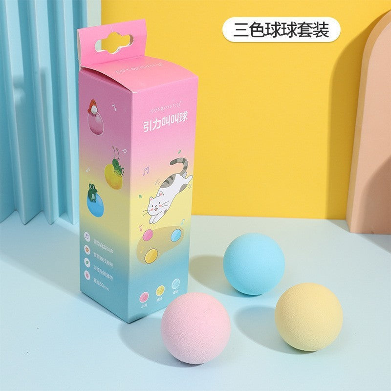 HKM-931411 Interactive Ball Smart Cat Toys, Plush Electric Catnip Training Toy, Kitten Touch Sounding Pet Product, Squeak Toy