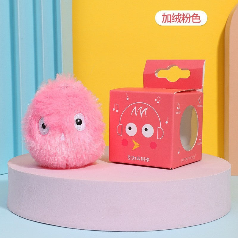 HKM-931411 Interactive Ball Smart Cat Toys, Plush Electric Catnip Training Toy, Kitten Touch Sounding Pet Product, Squeak Toy