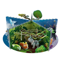 HKM-931539 3D Educational Cardboard Animal Puzzle for Children 2-4 Years, DIY Building Blocks, 51-100 Pieces