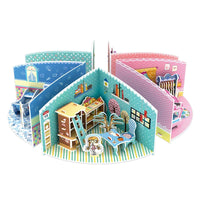 HKM-931539 3D Educational Cardboard Animal Puzzle for Children 2-4 Years, DIY Building Blocks, 51-100 Pieces