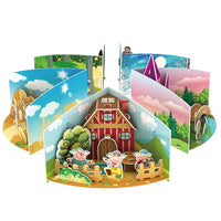 HKM-931539 3D Educational Cardboard Animal Puzzle for Children 2-4 Years, DIY Building Blocks, 51-100 Pieces