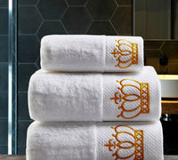 HKM-931539 Custom Embroidered Cotton Towel for Hotels and Spas - Luxurious Bath Towel