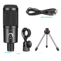 HKM-931667 Condenser Microphone with Desktop Stand for Home and Computer Recording
