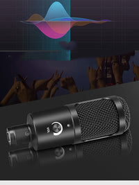 HKM-931667 Condenser Microphone with Desktop Stand for Home and Computer Recording