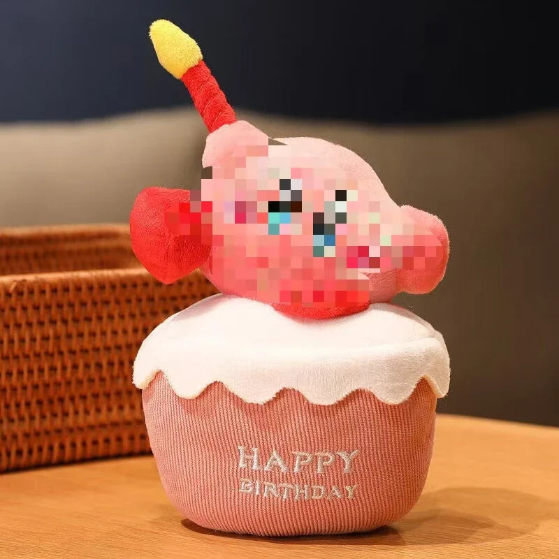 HKM-931795 Cute Cartoon Birthday Cake Plush Toy Doll for Kids with Music Candle Light Feature - Soft, Comforting 11CM-30CM