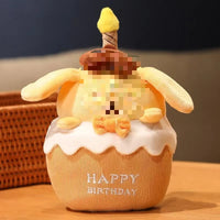HKM-931795 Cute Cartoon Birthday Cake Plush Toy Doll for Kids with Music Candle Light Feature - Soft, Comforting 11CM-30CM