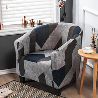 HKM-931859 Universal Small Semicircle Sofa Cover in Striped Design – Modern Polyester Dust Cover – 65x90cm