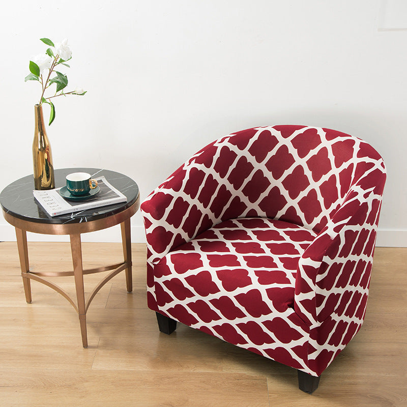 KTX-931859 Universal Small Semicircle Sofa Cover in Striped Design – Modern Polyester Dust Cover – 65x90cm