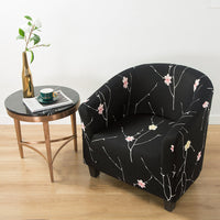 HKM-931859 Universal Small Semicircle Sofa Cover in Striped Design – Modern Polyester Dust Cover – 65x90cm