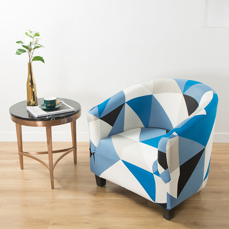 KTX-931859 Universal Small Semicircle Sofa Cover in Striped Design – Modern Polyester Dust Cover – 65x90cm