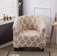 HKM-931859 Universal Small Semicircle Sofa Cover in Striped Design – Modern Polyester Dust Cover – 65x90cm