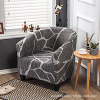 HKM-931859 Universal Small Semicircle Sofa Cover in Striped Design – Modern Polyester Dust Cover – 65x90cm