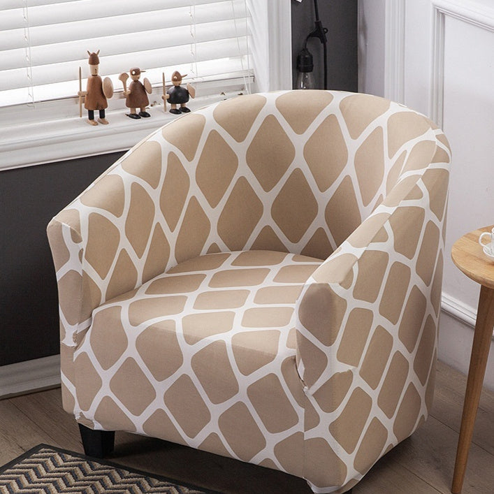 KTX-931859 Universal Small Semicircle Sofa Cover in Striped Design – Modern Polyester Dust Cover – 65x90cm