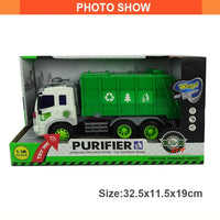 HKM-931923 Friction-Operated 1:16 Scale Garbage Truck Toy for Kids Ages 2-13