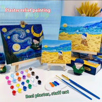 HKM-932051 Three-Dimensional Handmade Gypsum Relief Painting DIY Set for Ages 0-3