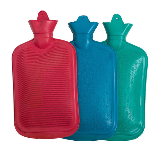 HKM-932115 Dual-Use Hot Water Bag - Rubber, Water Injection, Available in Red, Green, Blue