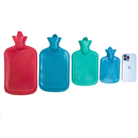 HKM-932115 Dual-Use Hot Water Bag - Rubber, Water Injection, Available in Red, Green, Blue