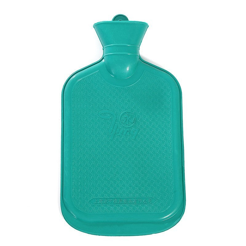 HKM-932115 Dual-Use Hot Water Bag - Rubber, Water Injection, Available in Red, Green, Blue