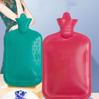 HKM-932115 Dual-Use Hot Water Bag - Rubber, Water Injection, Available in Red, Green, Blue