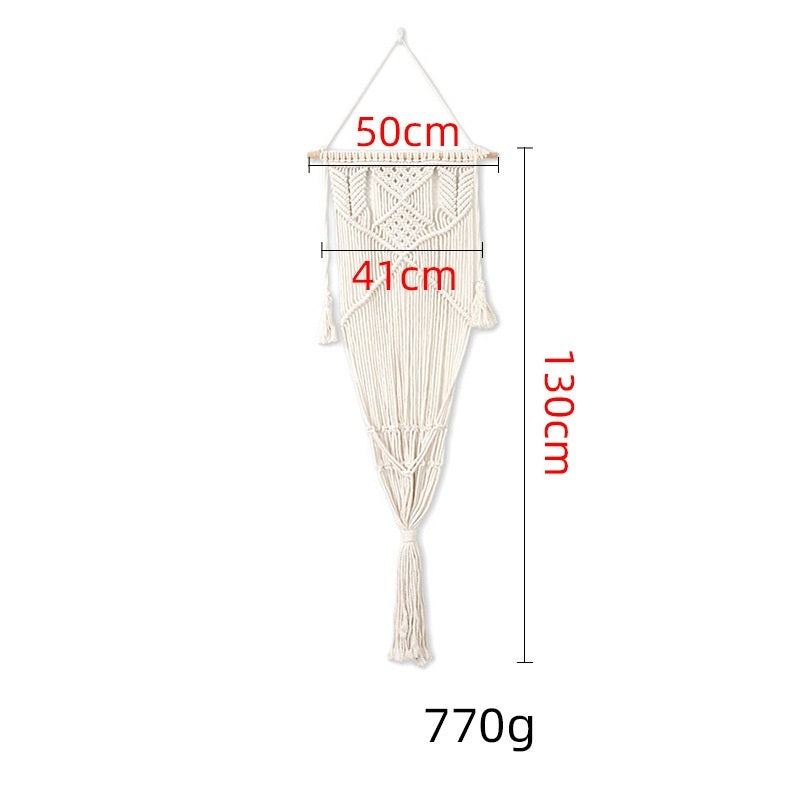 HKM-932115 Handmade Macrame Pet Swing Bed in Cotton - Versatile Design for Indoor and Outdoor Use