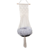 HKM-932115 Handmade Macrame Pet Swing Bed in Cotton - Versatile Design for Indoor and Outdoor Use