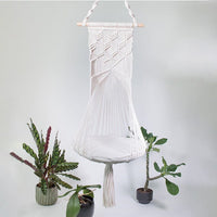 HKM-932115 Handmade Macrame Pet Swing Bed in Cotton - Versatile Design for Indoor and Outdoor Use