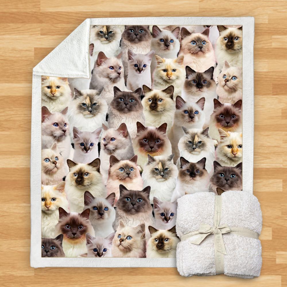 HKM-932115 Modern Printed Flannel Blanket for Dogs - Available in Two Sizes (120x150, 150x200)