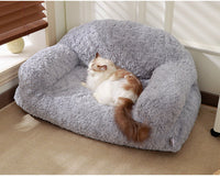 HKM-932243 Cozy All-Season Plush Pet Sofa Bed for Dogs and Cats - Durable, Non-Slip Design