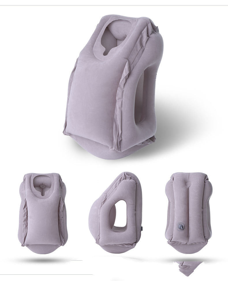 HKM-932243 Inflatable Travel Pillow for Airplane and Train Comfort