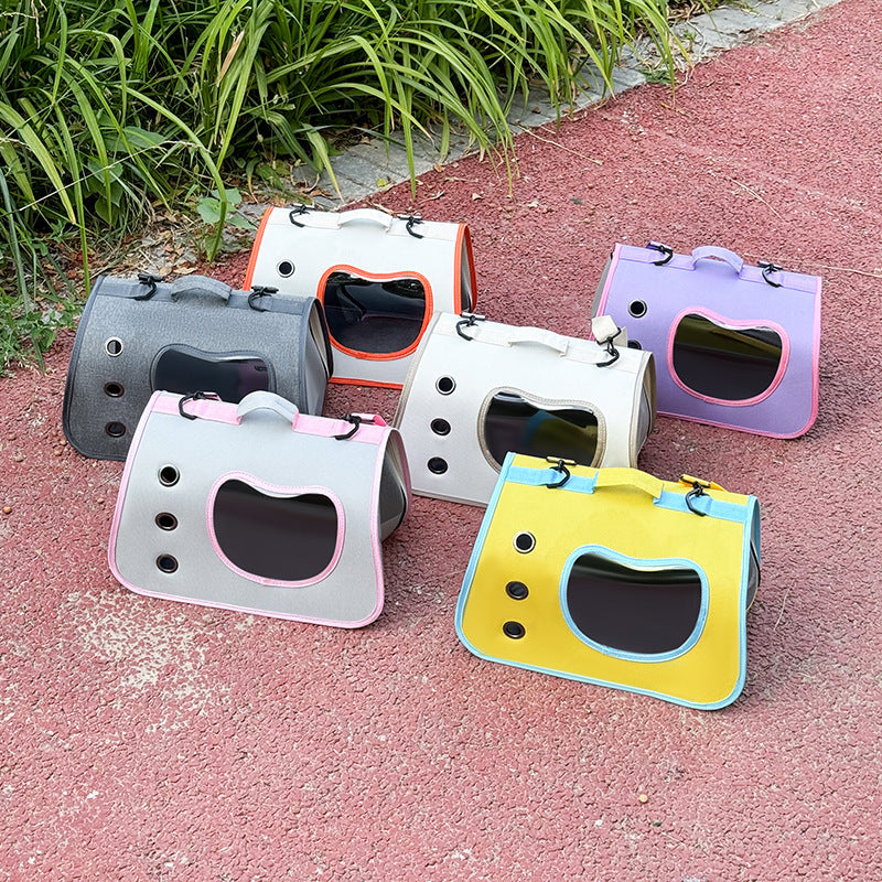 HKM-932307 Portable Pet Crossbody Bag - Breathable and Medium Capacity Design