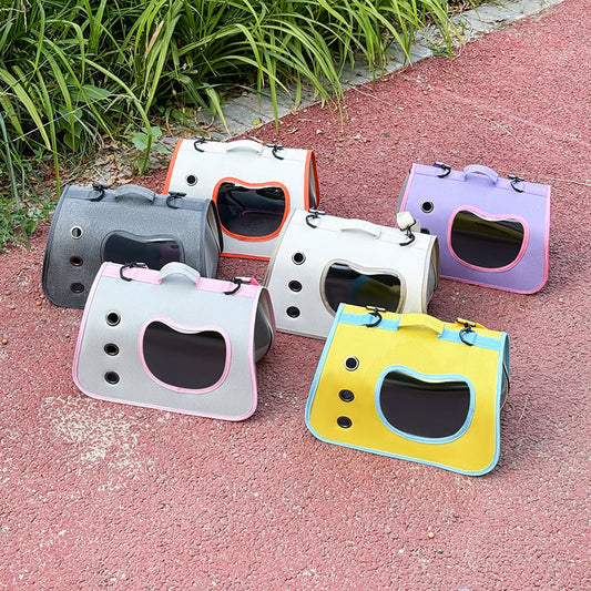 HKM-932307 Portable Pet Crossbody Bag - Breathable and Medium Capacity Design