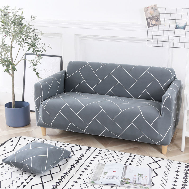 HKM-932435 Plant and Flower Pattern Stretch Sofa Cover - Multiple Sizes Available
