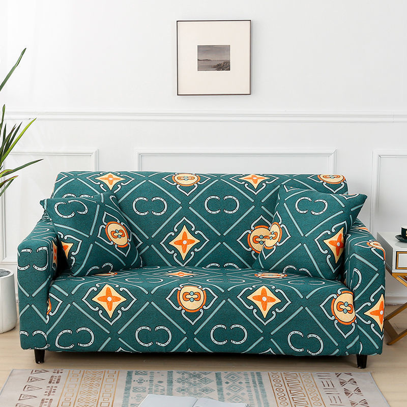HKM-932435 Plant and Flower Pattern Stretch Sofa Cover - Multiple Sizes Available