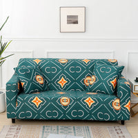 HKM-932435 Plant and Flower Pattern Stretch Sofa Cover - Multiple Sizes Available