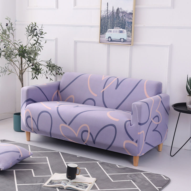 HKM-932435 Plant and Flower Pattern Stretch Sofa Cover - Multiple Sizes Available