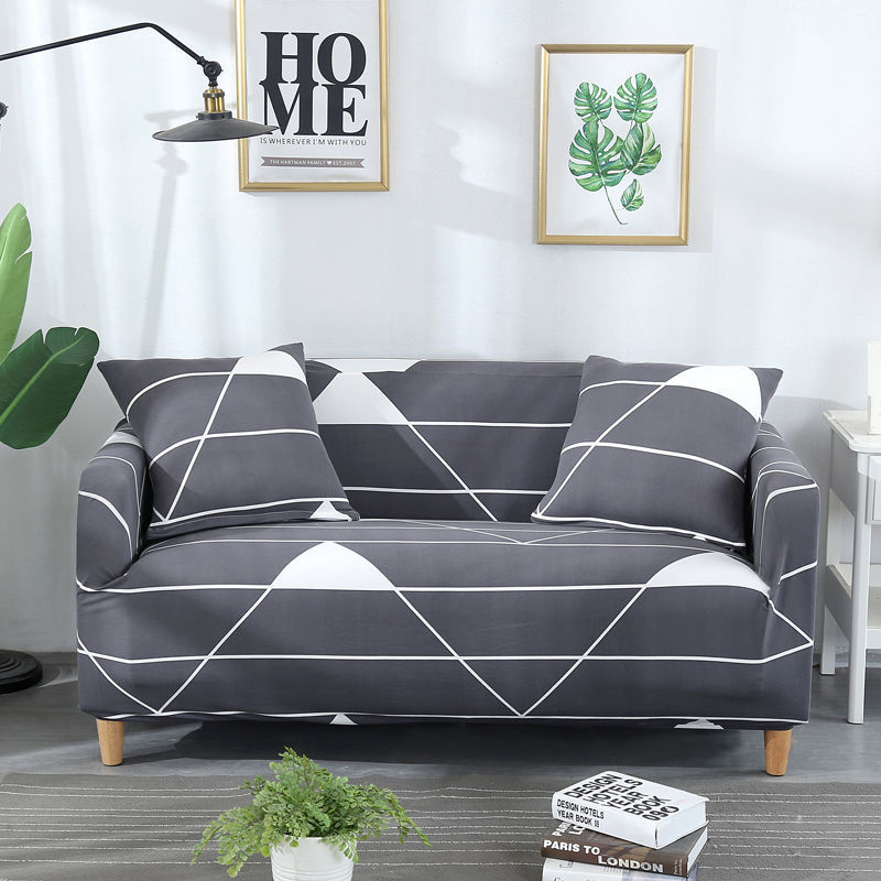 HKM-932435 Plant and Flower Pattern Stretch Sofa Cover - Multiple Sizes Available