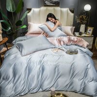 HKM-932435 Silk Lyocell Fiber Ice Silk Quilt Set for 2.0m Bed - 4 Pieces
