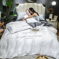 HKM-932435 Silk Lyocell Fiber Ice Silk Quilt Set for 2.0m Bed - 4 Pieces
